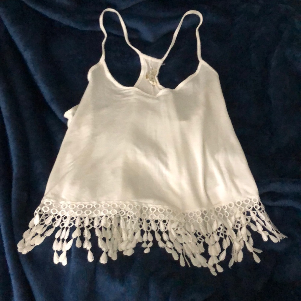 LA Hearts White Tank Top Medium - Picture 1 of 4